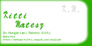 kitti matesz business card